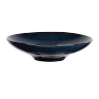 plato hondo de gres azul