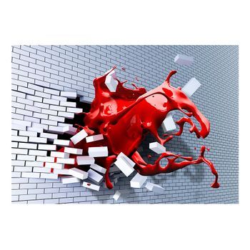 Papel Pintado 3d - Lira Escarlata (200x140 Cm)