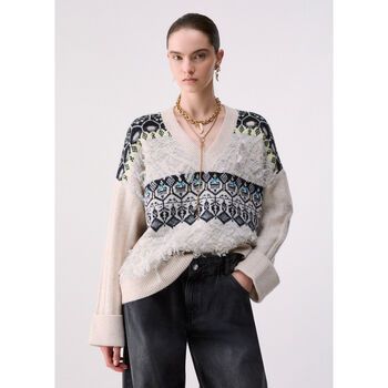 Liu Jo Jersey Punto jacquard con bordados joya para mujer