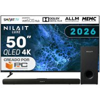 nilait luxe 50ud8004swos 50 qled uhd 4k smart tv webos  harmony sound bar barra de sonido 21
