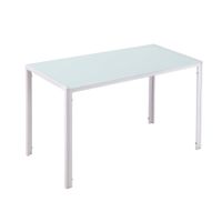 mesa de comedor 120x60x75 cm blanco