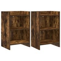 mesas de noche 2 pcs roble ahumado 40 x 30 x 60 cm vidaxl