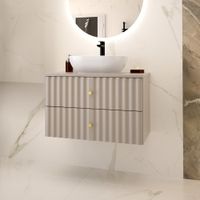 mueble lavabo individual 80cm paneles laminados y de mdf cachemira
