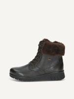 caprice bootie brown made of leather and synthetic without heel size 39