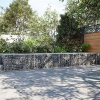 cesta de gaviones  gavion para piedras  gavion decorativo con cubierta hierro galvanizado 600x100x50 cm cfw471529