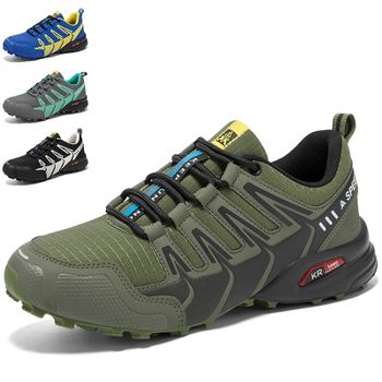 Zapatos deportivos de ciclismo al aire libre para hombre, calzado deportivo antideslizante impermeable para exteriores, senderismo, Camping, zapatos de entrenamiento táctico