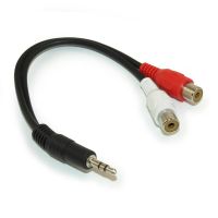 startech cable adaptador audio mini jack 35 mm a rca 15cm