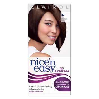 Clairol Nice'n Easy No Ammonia Hair Dye 82 Dark Warm Brown