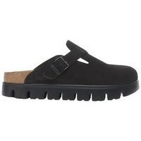 birkenstock zuecos mules boston chunky en velours noir para mujer