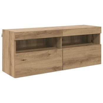Mueble De Tv Montado En La Pared 100 X 30 X 40 Cm Roble Artisan Vidaxl