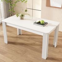 mesa de comedor rectangular para 4 a 6 personas - tablero de particulas - blanco