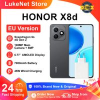 smartphone honor x8d version eu snapdragon 6s 4g gen 2 pantalla amoled de 677 pulgadas bateria de 7000 mah carga superrapida de 45w camara principal de alta definicion de 108mp ip65
