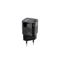 cargador pared usb-c pd 20w negro