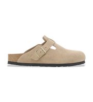birkenstock para mujer 1030883 zuecos de piel boston ajuste estrecho beige 39 plano ninguno casual