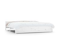 estructura de cama madera maciza blanco super king 180x200 cm