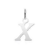 colgante letra x de plata 925