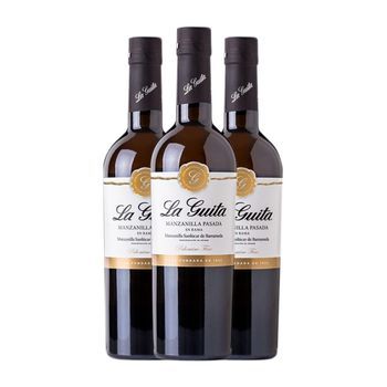 Hijos De Rainera Pérez Marín Vino Generoso La Guita Manzanilla Pasada En Rama Manzanilla-sanlúcar Botella Medium 50 Cl 16% Vol. (pack De 3 Unidades)