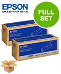 original multipack epson workforce al-m400dn printer toner cartridges 2 pack -c13s050699