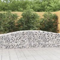 cesta de gaviones  gavion para piedras  gavion decorativo forma arco hierro galvanizado 400x50x6080 cm cfw508583