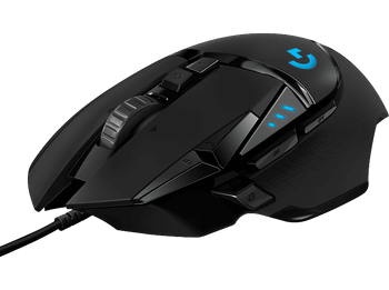 Ratón gaming - Logitech G G502 Hero, Sensor HERO 25K, 25.600 DPI, RGB, Peso personalizable, Memoria integrada, 11 botones programables, Negro