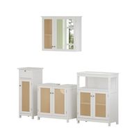 conjunto de muebles de bano rosario 4 piezas con armario midi vicco