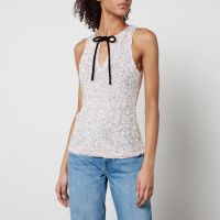 ganni 3d sequined mesh top - eu 38uk 10