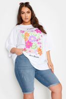 yours vaqueros cortos azul claro con rasgunos mujer curvy y tallas grandes yours
