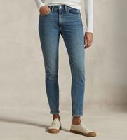 polo ralph lauren para mujer 211969389001 jeans super slim de tiro medio azul 2632 casual algodon denim