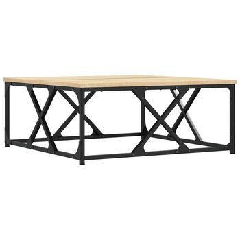 Mesa De Café - Mesa De Centro Madera De Ingeniería Roble Sonoma 70x70x30 Cm