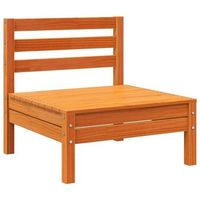 sofa de jardin  sofa de exterior sin reposabrazos madera maciza pino marron cera