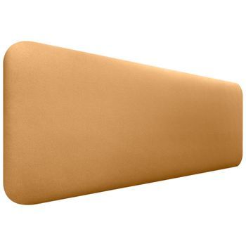 Dhome Cabecero Tapizado Liso Redondeado Polipiel Para Pared Acústicos Cabeceros Absorbentes Cabezal Cama Dormitorio (dorado, 145cm)