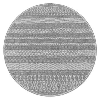 Alfombras de interior y exterior Verona blanco 200 cm redondo