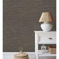 papel pintado vinilico ecologico con textura de fibras de canamo fondo marron oscuro - sisay texture 681833 de gaulan - rollo de 10 m x 052 m