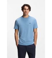 boss para hombre 50506373 camiseta logo contraste azul l casual algodon manga corta