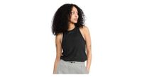camiseta de tirantes de malla craft core essence negra para mujer