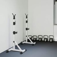 soporte para barras de pesas homcom acero585x755x136-176 cmplata