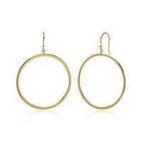 pendientes circulo de plata 925 dorada
