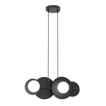 Lámpara colgante aurevo negro (4 luces)