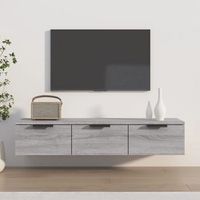 armario de pared  mueble pared madera de ingenieria gris sonoma 102x30x20 cm cfw740847