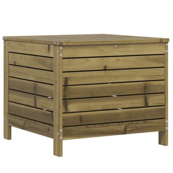 Taburete De Jardín | Otomana De Jardín | Reposapiés De Jardín Madera De Pino Impregnada 62x63,5x53,5 Cm