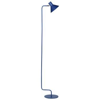 Lámpara De Pie De Metal Azul 154 Cm Pantalla Cónica Interruptor Rimava
