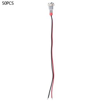 50 Piezas Led Bem - 8c Rojos 8mm 24v Ip65 Para Auto