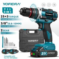 taladro de impacto electrico yofidra 253 torque taladro de impacto inalambrico 3 en 1 herramienta electrica para carpinteria domestica compatible con bateria makita