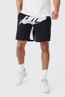 pantalon corto holgado con refuerzo limited edition negro