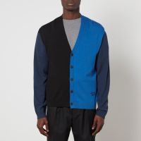 maison kitsune cotton and wool-blend cardigan - l