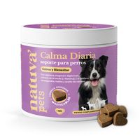 calmante para perros natuva pets - apoyo a la calma y bienestar emocional - con valeriana l-triptofano magnesio y ashwagandha - 120 soft chews de alta palatabilidad