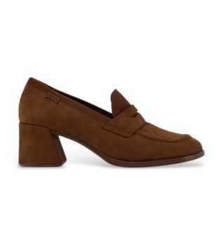 Camper para mujer. K201798-006 Mocasines de piel Kora marrón (37), 5 a 8cm, Ninguno, Casual