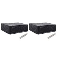 fundas de muebles de jardin 2 uds  cubiertas muebles jardin 8 ojales 250x210x90 cm cfw32030