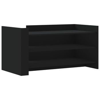 Mesa De Centro De Madera De Ingeniería Negra 100x50x50 Cm Vidaxl