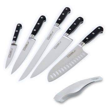 3 Claveles Forgé - Juego De 5 Cuchillos Forjados Y Pinzas De 12 Cm Acero Inoxidable